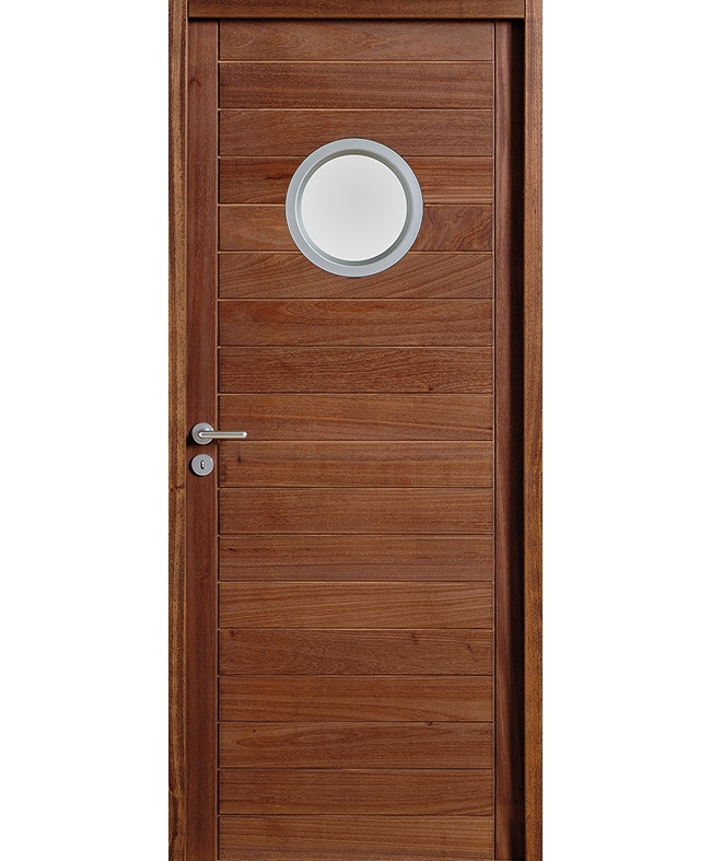 Porte d'intérieur - MODERNE : BP PLAN 1 BULLE - JELD-WEN France - en bois /  battante / avec hublot